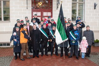 Korp!Korp! rongkäik Eesti Vabariigi 90. aastapäeval Korp!Korp! rongkäik Eesti Vabariigi 90. aastapäeval. Raekoja plats - Toompea loss - Stenbocki maja
